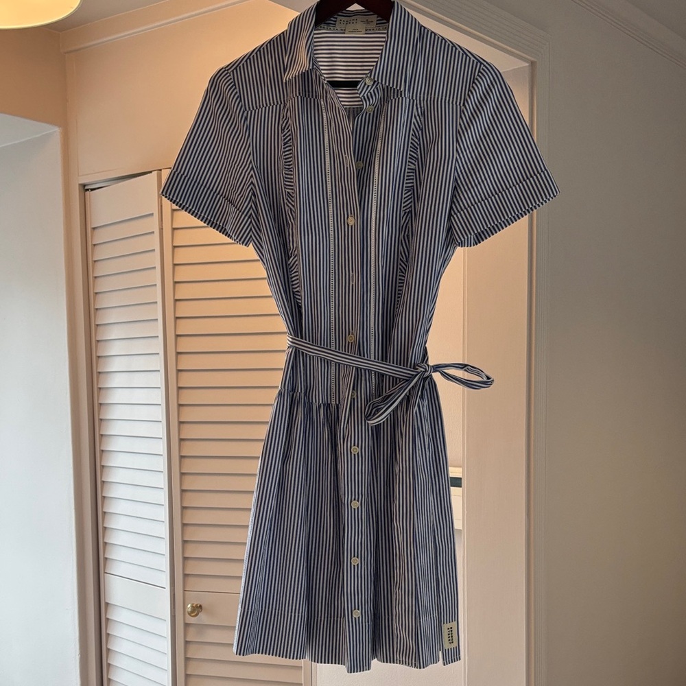 Kate Spade Striped Blue Shirt Dress